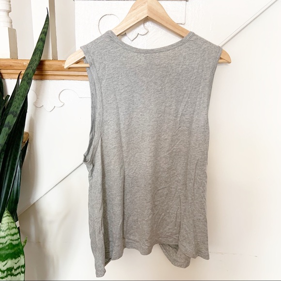 ABOUND gray sleeveless twisted front shirt sz XXL - Picture 6 of 6